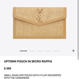 Yves Saint Laurent raffia clutch